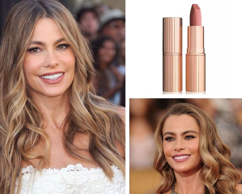 Feel Beauty and Sofia Vergara Favorite Lipstick, Nude Vintage Lips, Long Lasting Formula, Velvet Finish